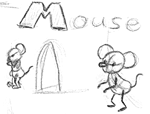Mouse character design sketches, click to view
